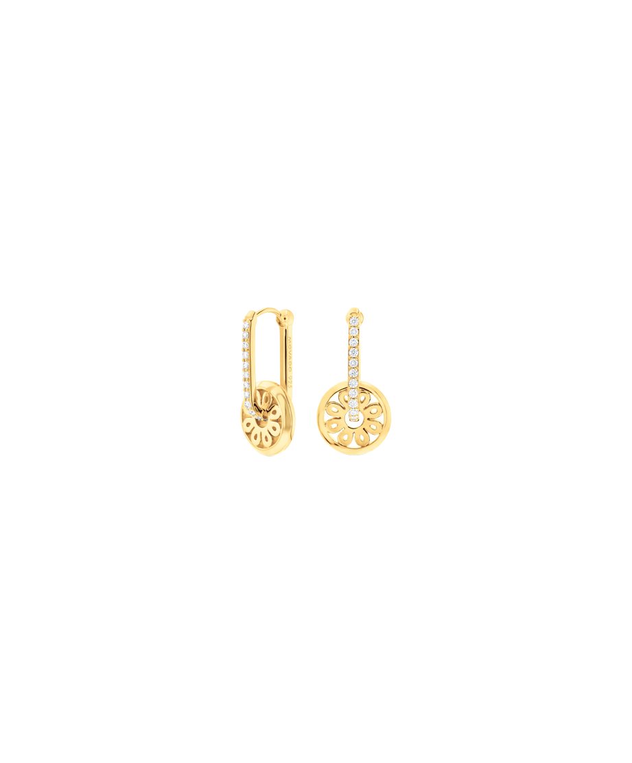 Fleur Earrings 21.5 x 25.5mm, Quartz
