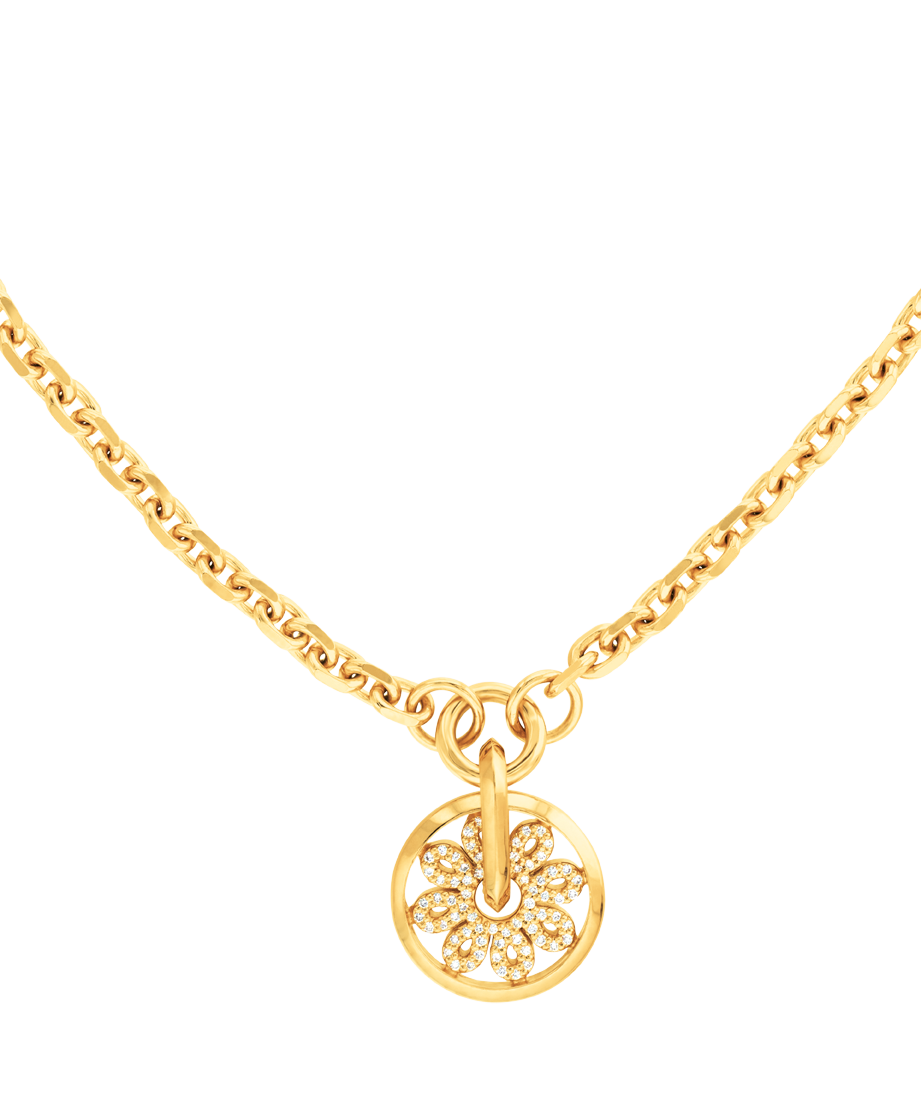 Fleur Necklace 21.5 x 25.5mm, Quartz
