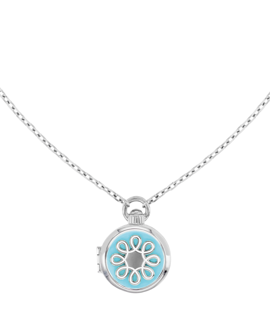 Fleur Locket 21.5 x 25.5mm, Quartz