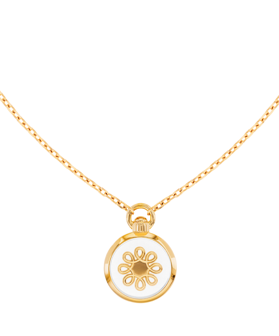 Fleur Necklace 21.5 x 25.5mm, Quartz