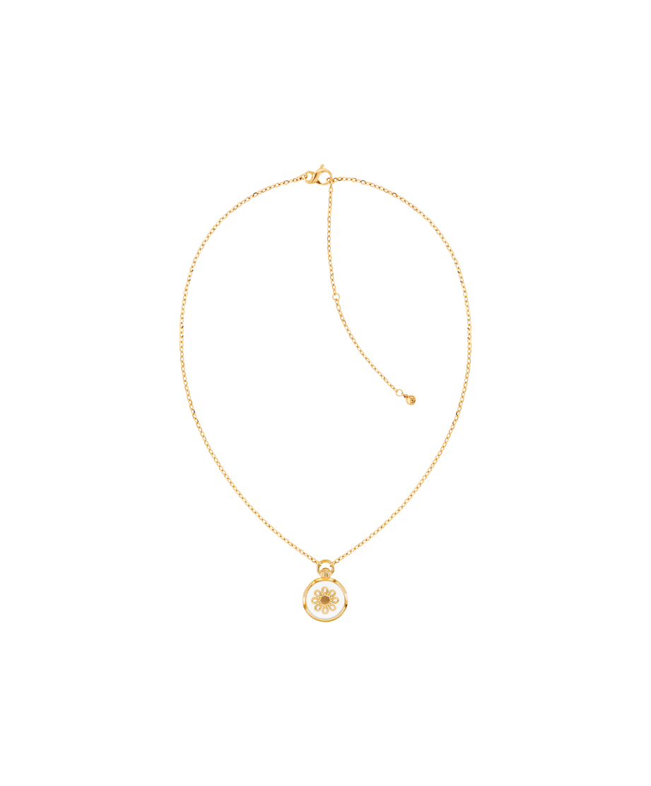 Fleur Necklace 21.5 x 25.5mm, Quartz
