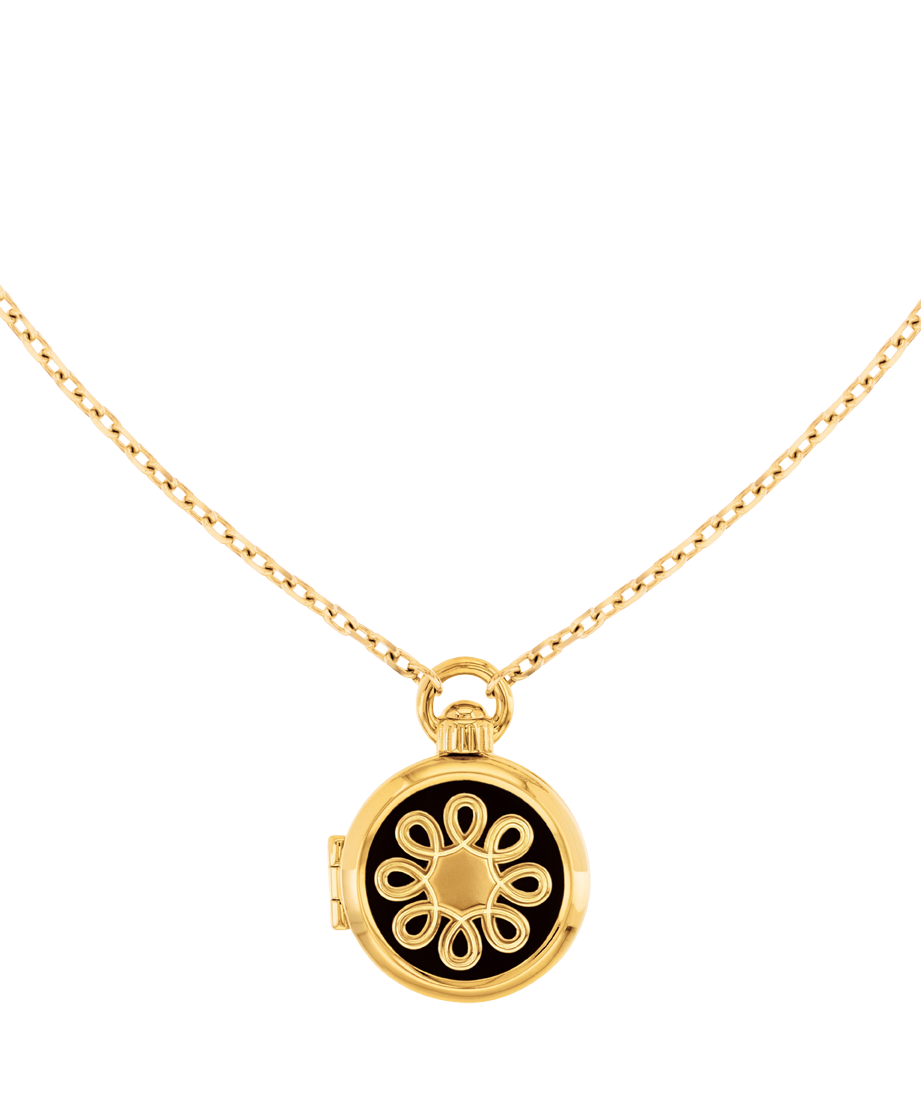Fleur Locket 21.5 x 25.5mm, Quartz