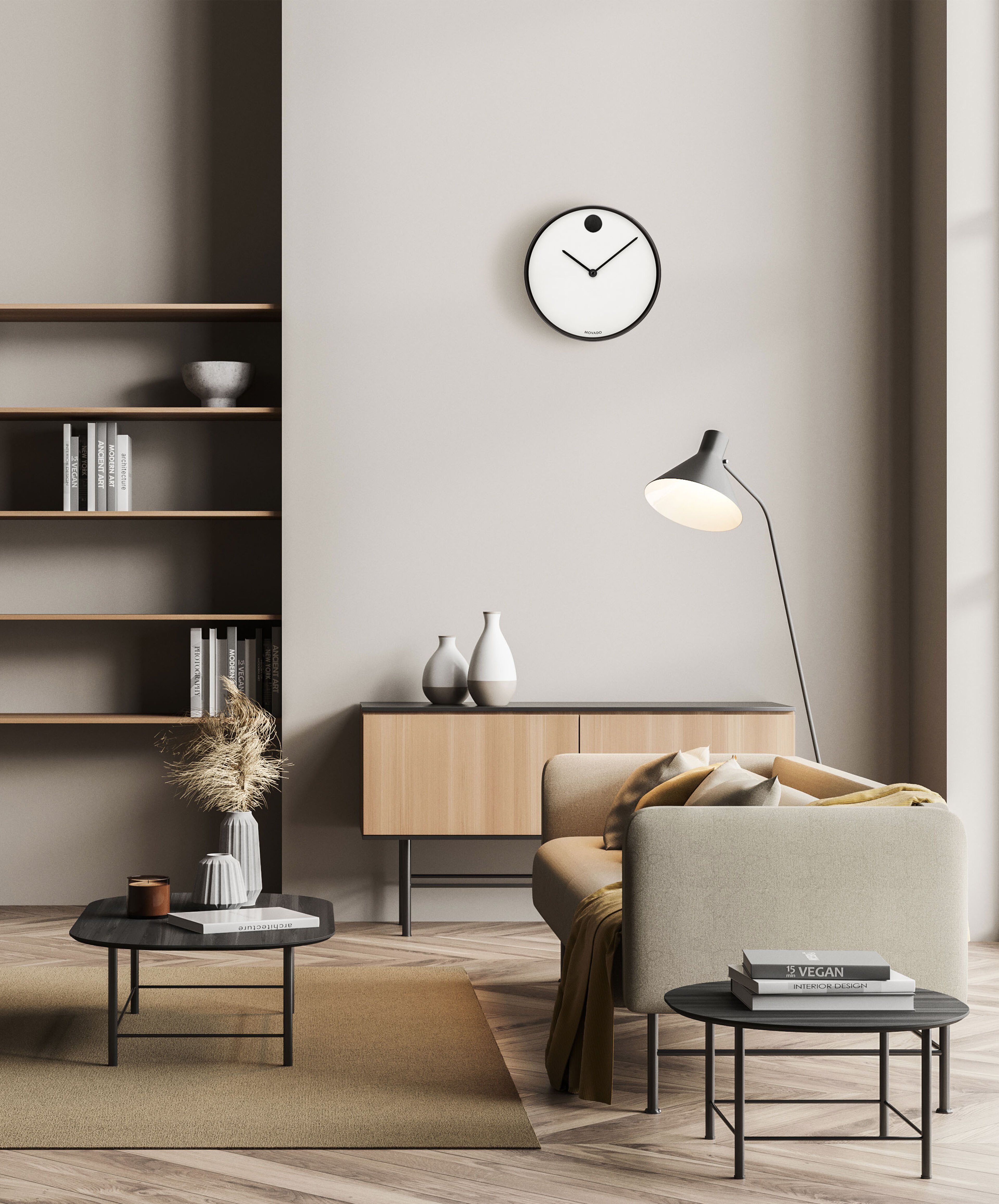 Modern 47 Wall Clock 21.5 x 25.5mm, Quartz 4 Modern 47 Wall Clock 21.5 x 25.5mm, Quartz
