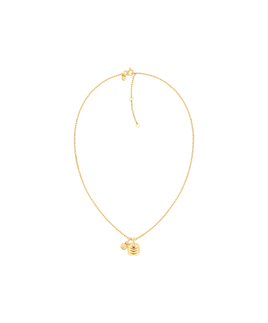 Chevron Necklace 21.5 x 25.5mm, Quartz